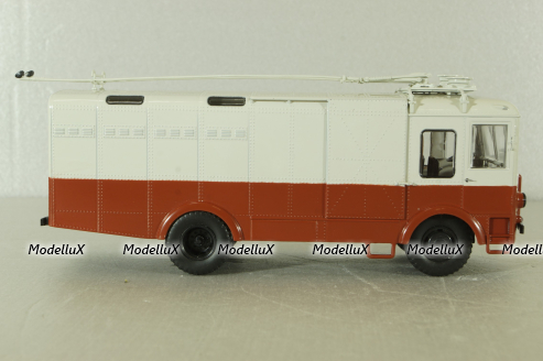 ТГ-3 грузовой троллейбус, красный/серый, 103731, Автоистория 1:43