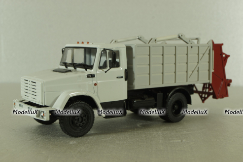 МКЗ-10 (4333) Мусоровоз на шасси Зил-4333, серый, 103375, Автоистория 1:43