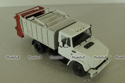 МКЗ-10 (4333) Мусоровоз на шасси Зил-4333, серый, 103375, Автоистория 1:43