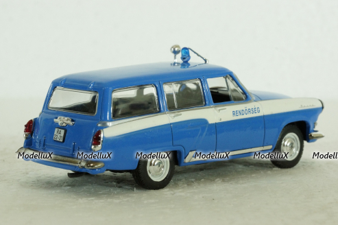 Газ-М22 Волга, Police Hungary 1961, blue, Полицейские Машины Мира №34, 1:43