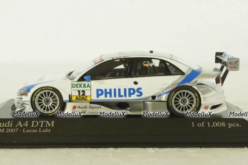 Audi A4 PHILIPS, Lucas Luhr, Audi Sport Team Rosberg, DTM 2007, Minichamps 1:43