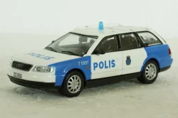 Audi A6 Avant (C5) Police Sweden 1997, white/blue,  Полицейские Машины Мира №38, 1:43