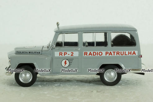 Rural Willys Radio Patrulha Policia 1970, Полицейские машины мира №60, Deagostini 1:43 (без журнала)