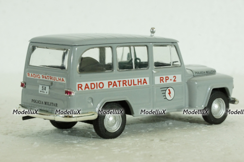 Rural Willys Radio Patrulha Policia 1970, Полицейские машины мира №60, Deagostini 1:43 (без журнала)