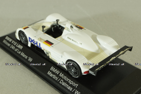 BMW V12 LMR winner 24h LeMans #15 1999, white, 80429418138, Minichamps 1:43