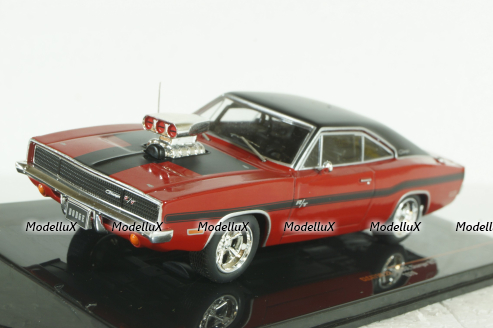 Dodge Charger R/T year 1970 red/black, CLC475N.22, IXO 1:43