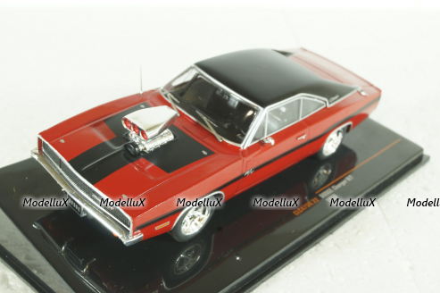 Dodge Charger R/T year 1970 red/black, CLC475N.22, IXO 1:43