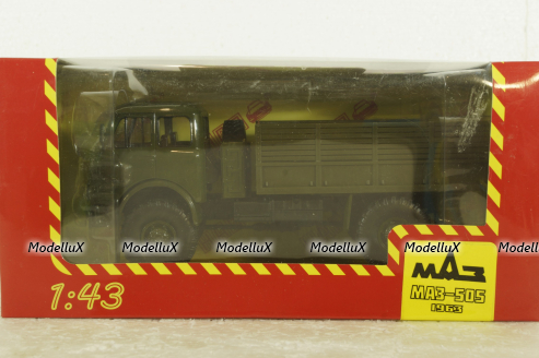 Маз-505 4х4 бортовой 1963г, хаки, Н211, Наш Автопром 1:43