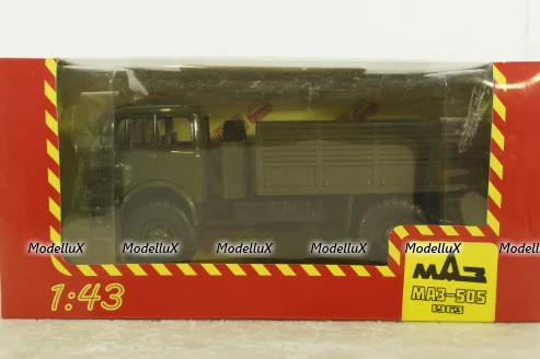 Маз-505 4х4 бортовой 1963г, хаки, Н211, Наш Автопром 1:43