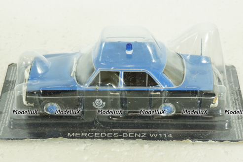 Mercedes-Benz 220D (W115), Police Qatar, black/blue, Полицейские машины мира №70, DeAgostini 1:43