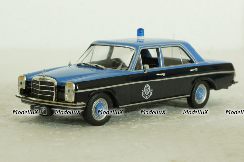 Mercedes-Benz 220D (W115), Police Qatar, black/blue, Полицейские машины мира №70, DeAgostini 1:43