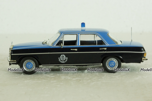 Mercedes-Benz 220D (W115), Police Qatar, black/blue, Полицейские машины мира №70, DeAgostini 1:43
