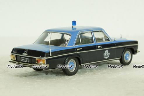 Mercedes-Benz 220D (W115), Police Qatar, black/blue, Полицейские машины мира №70, DeAgostini 1:43