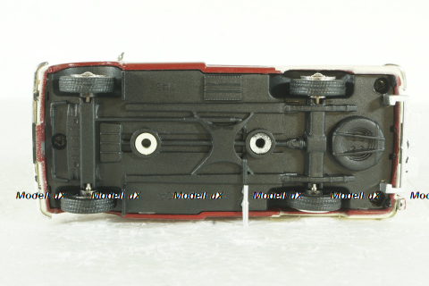 Bedford CA Caravan creme/darkred, Hachette 1:43