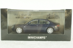 BMW 735 E65 7-Series, 2001, blue, 431020206, Minichamps 1:43