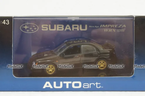 Subaru Impreza WRX STI 2001, black, 58643, AutoArt 1:43
