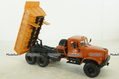 Краз-255 самосвал, оранжевый, Н723, Наш Автопром 1:43