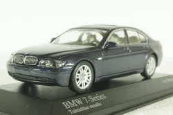 BMW 735 E65 7-Series, 2001, blue, 431020206, Minichamps 1:43