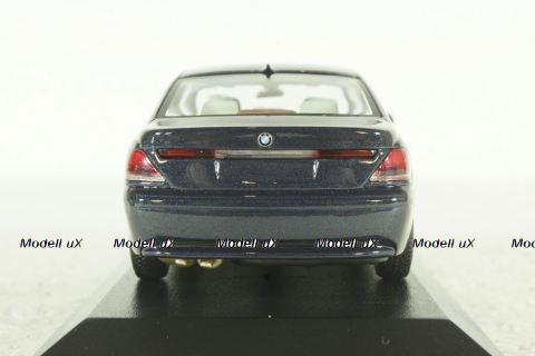 BMW 735 E65 7-Series, 2001, blue, 431020206, Minichamps 1:43