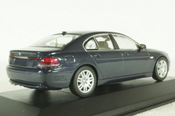 BMW 735 E65 7-Series, 2001, blue, 431020206, Minichamps 1:43