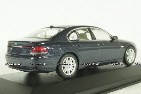 BMW 735 E65 7-Series, 2001, blue, 431020206, Minichamps 1:43