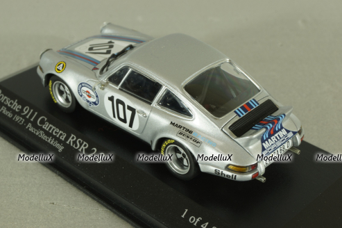Porsche 911 Carrera RS R 2,8 Targa Florio 1973 Martini, Pucci-Stekkonig, silver, 430736907, Minichamps 1:43