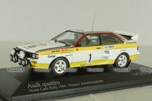 Audi Quattro #1, winner rally Monte Carlo 1984, 430841901, Minichamps 1:43