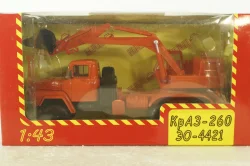 Краз-260 ЭОВ-4421, Экскаватор Красный, Н746, Наш Автопром 1:43