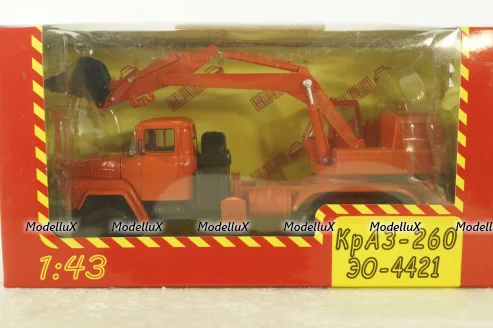 Краз-260 ЭОВ-4421, Экскаватор Красный, Н746, Наш Автопром 1:43