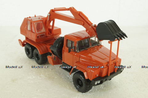 Краз-260 ЭОВ-4421, Экскаватор Красный, Н746, Наш Автопром 1:43