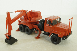 Краз-260 ЭОВ-4421, Экскаватор Красный, Н746, Наш Автопром 1:43