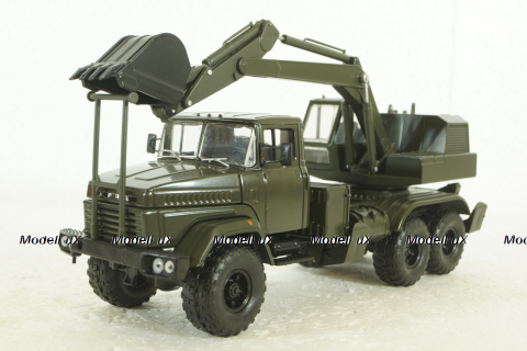 Краз-6322 ЭОВ-4422, Экскаватор хаки, Н748, Наш Автопром 1:43