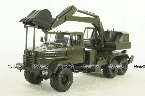 Краз-6322 ЭОВ-4422, Экскаватор хаки, Н748, Наш Автопром 1:43