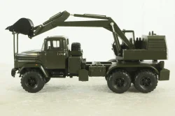 Краз-6322 ЭОВ-4422, Экскаватор хаки, Н748, Наш Автопром 1:43