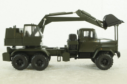 Краз-6322 ЭОВ-4422, Экскаватор хаки, Н748, Наш Автопром 1:43