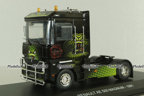 Renault Magnum AE 500 1991, green mamba, Truck Tuning Collection #6, Hachette 1:43