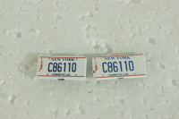Комплект номерных знаков New York 1:18