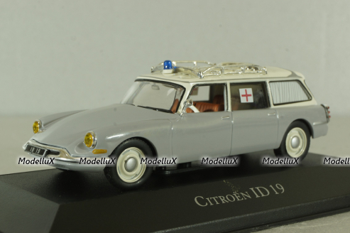 Citroen ID 19 Break grey, Ambulance Special, Atlas 1:43
