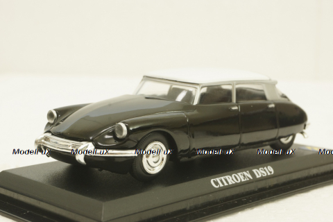 Citroen DS19, black/white, Del Prado 1:43