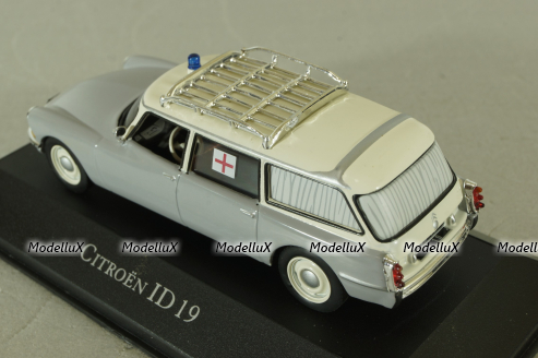 Citroen ID 19 Break grey, Ambulance Special, Atlas 1:43
