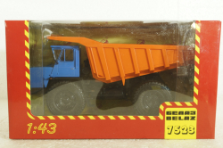 Белаз-7523 карьерный самосвал, синий/оранжевый, Н009, Наш Автопром 1:43