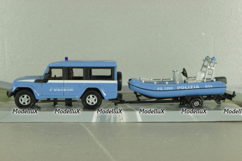 Iveco Massif Polizia с катером, 53131POL,Mondo Motors 1:43