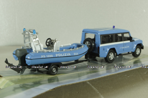 Iveco Massif Polizia с катером, 53131POL,Mondo Motors 1:43