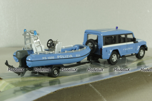 Iveco Massif Polizia с катером, 53131POL,Mondo Motors 1:43