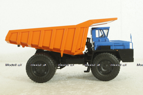 Белаз-7523 карьерный самосвал, синий/оранжевый, Н009, Наш Автопром 1:43