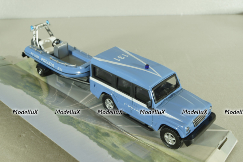 Iveco Massif Polizia с катером, 53131POL,Mondo Motors 1:43