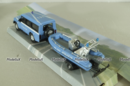 Iveco Massif Polizia с катером, 53131POL,Mondo Motors 1:43