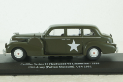 Cadillac Series 75 Fleetwood V8 Limousine 1939, USA 1951, Altaya Military #2 Altaya 1:43