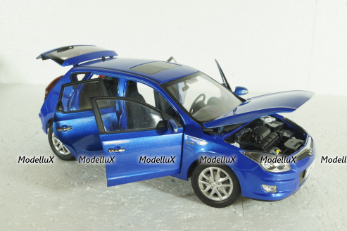Hyundai i30 2007, blue, Paudi 1:18
