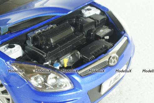 Hyundai i30 2007, blue, Paudi 1:18